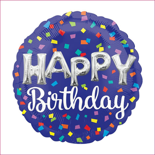 Globo Happy Birthday Azul