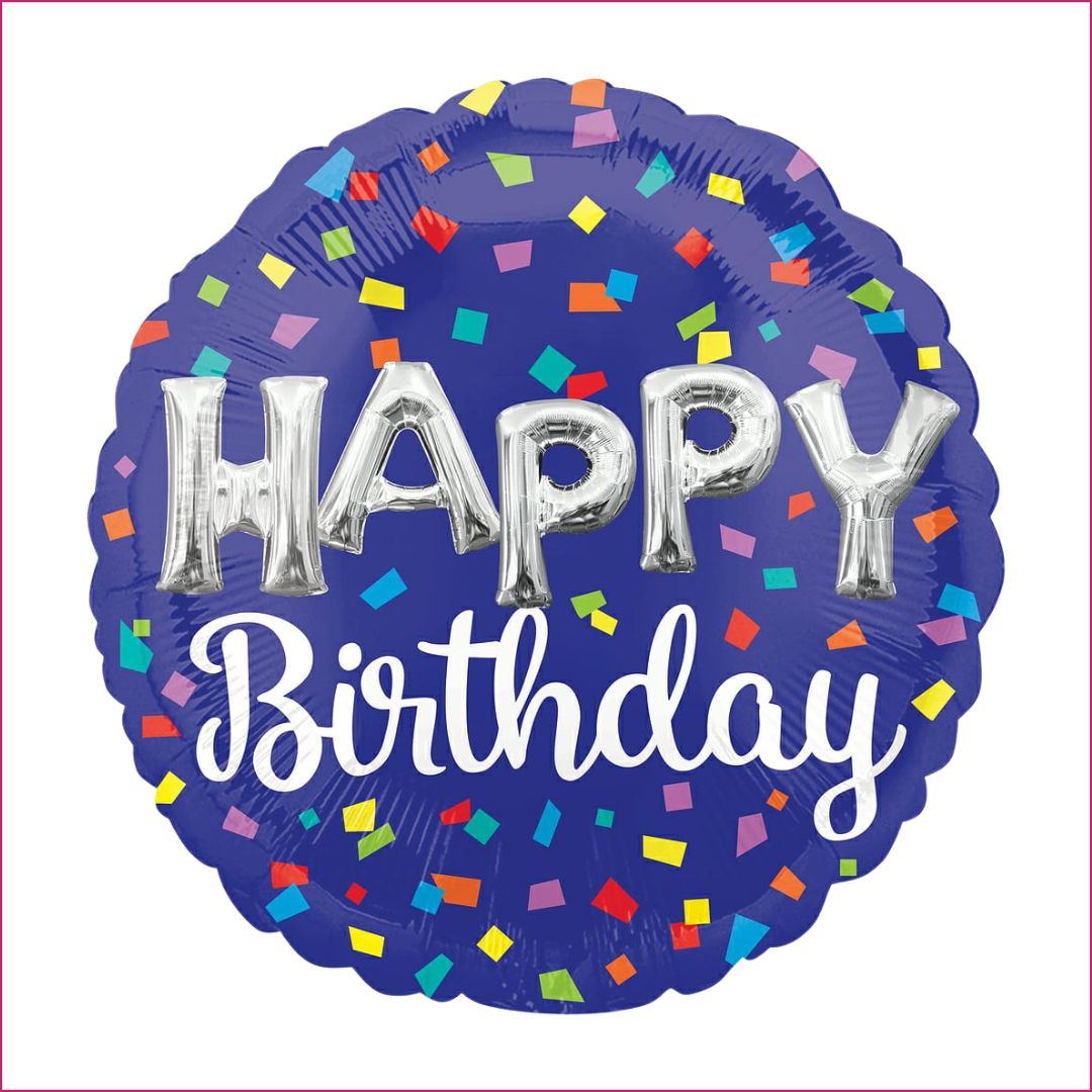 Globo Happy Birthday Azul