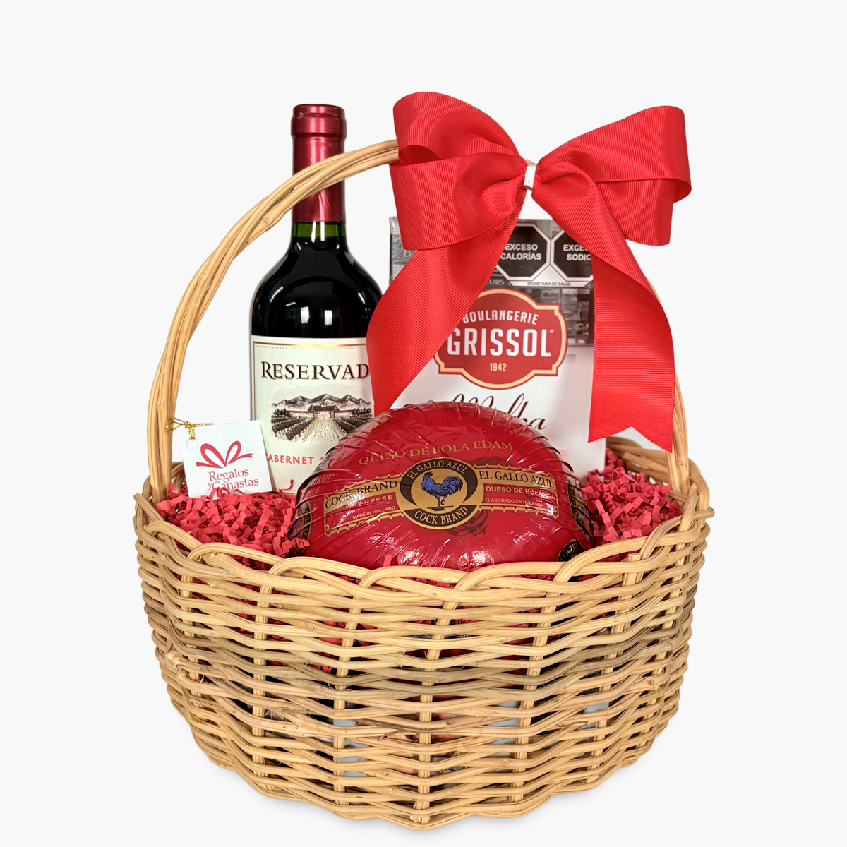 Canasta Queso, Pan y Vino