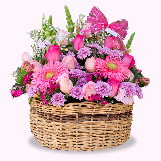 Canasta Mix de Flores Grande