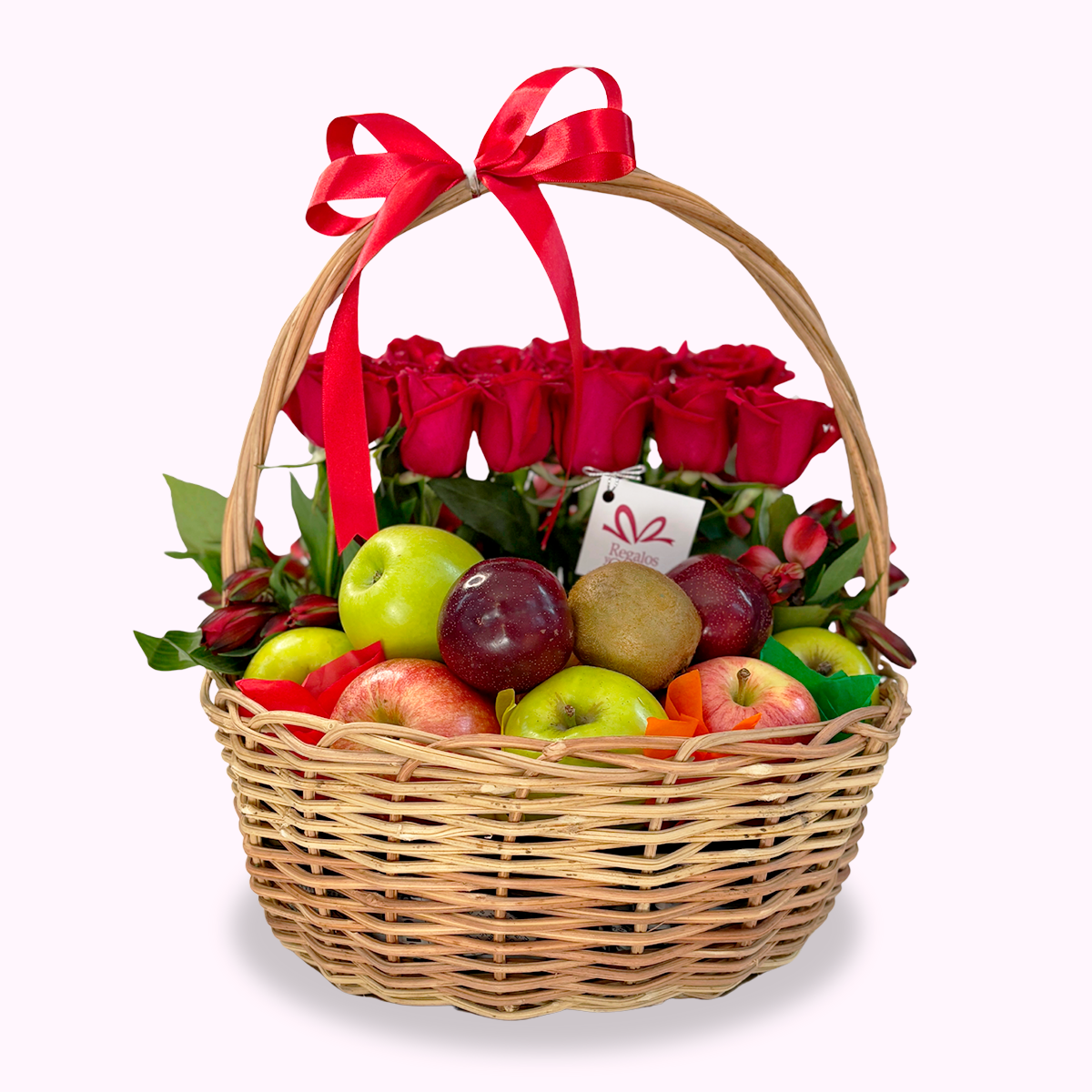 Canasta Fruta y Rosas