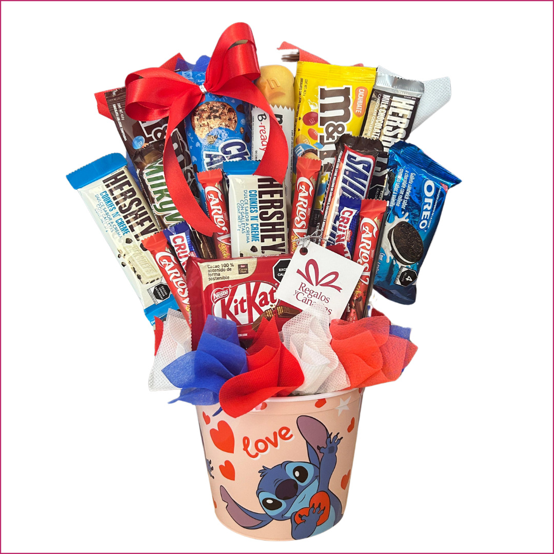 Candy Bouquet Stich Corazones