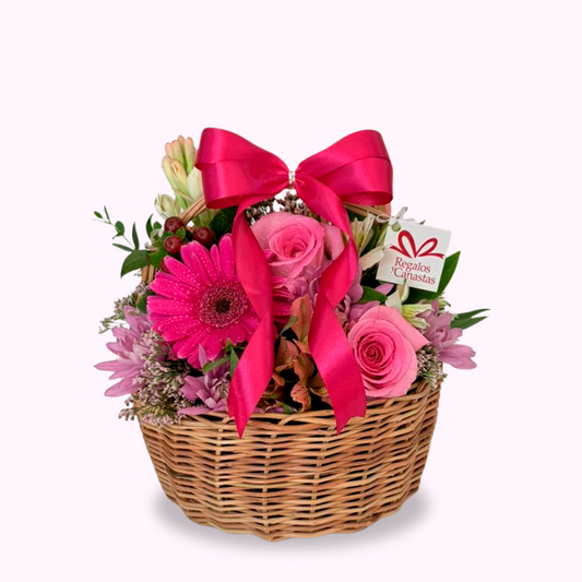 Canasta Mix de Flores Mini