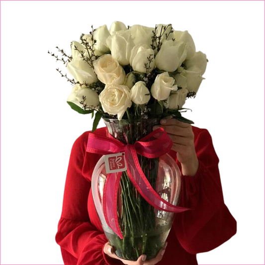 Florero con Rosas