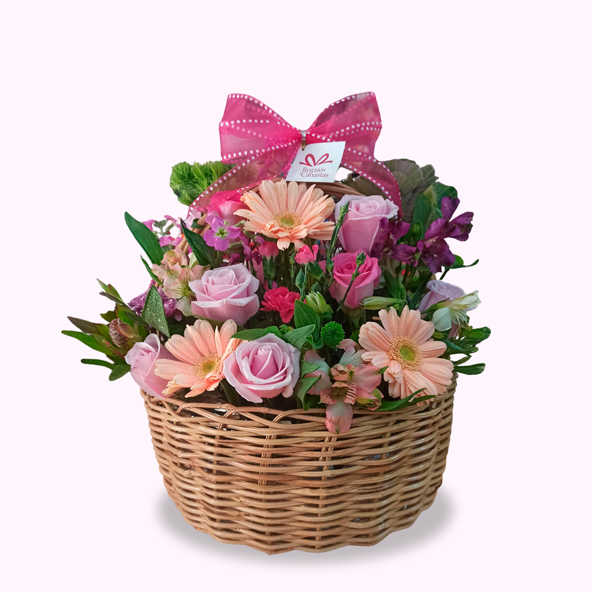 Canasta Mix de Flores Chica
