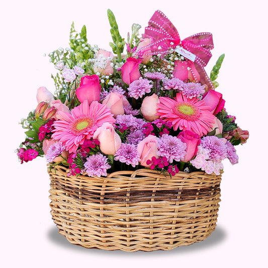 Canasta Mix de Flores Grande