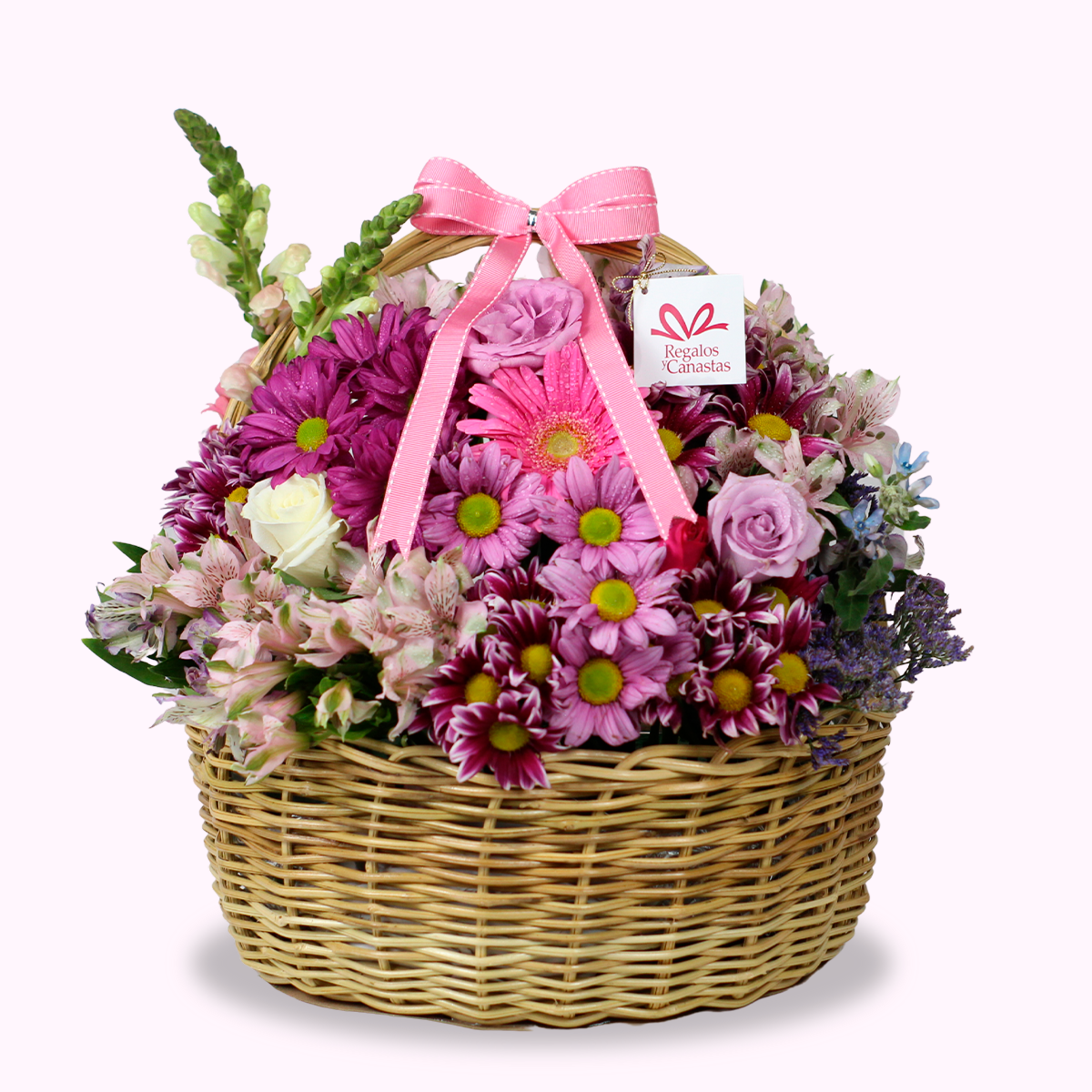 Canasta Mix de Flores Mediana