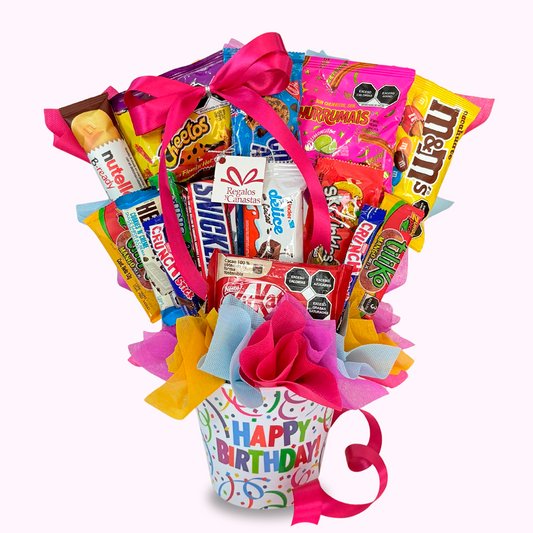 Candy Bouquet Happy Birthday Confetí