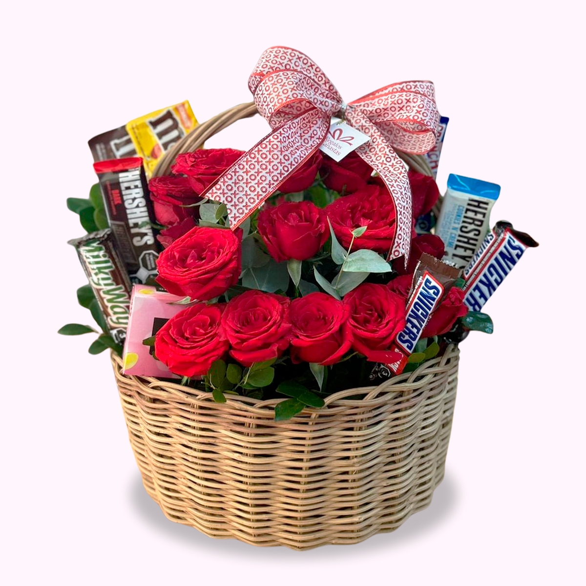 Canasta 24 Rosas y Chocolate